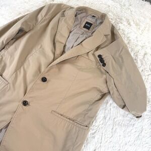 Hugo Boss Men Beige Softshell Suit Blazer Jacket 44R Lightweight Modern Classic